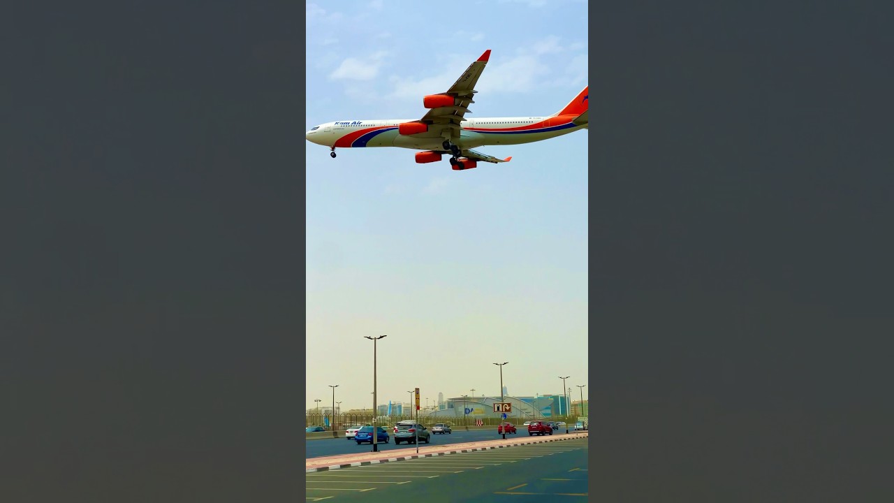 W world || #youtubeshorts #shorts #viral Kam Air landing Dubai airport #kamair