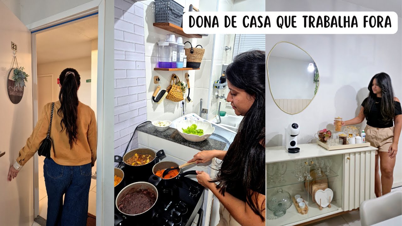 TODO DIA É O MESMO! ROTINA DONA DE CASA CLT - CORTEI O CABELO E DECOREI O CANTINHO DO CAFÉ!