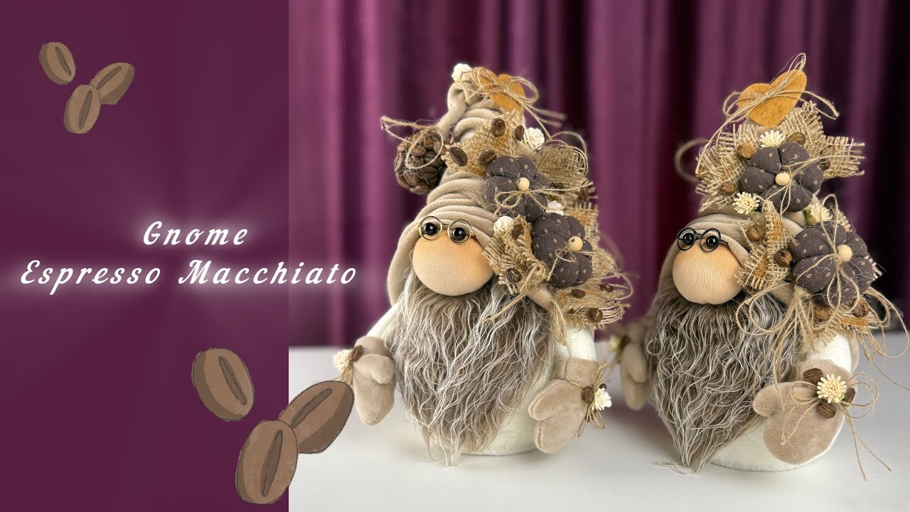 Gnome Espresso Macchiato. Scandinavian Coffee Gnome. Capuchino Fragrant Gnome. Vanilla Gnome Part 2