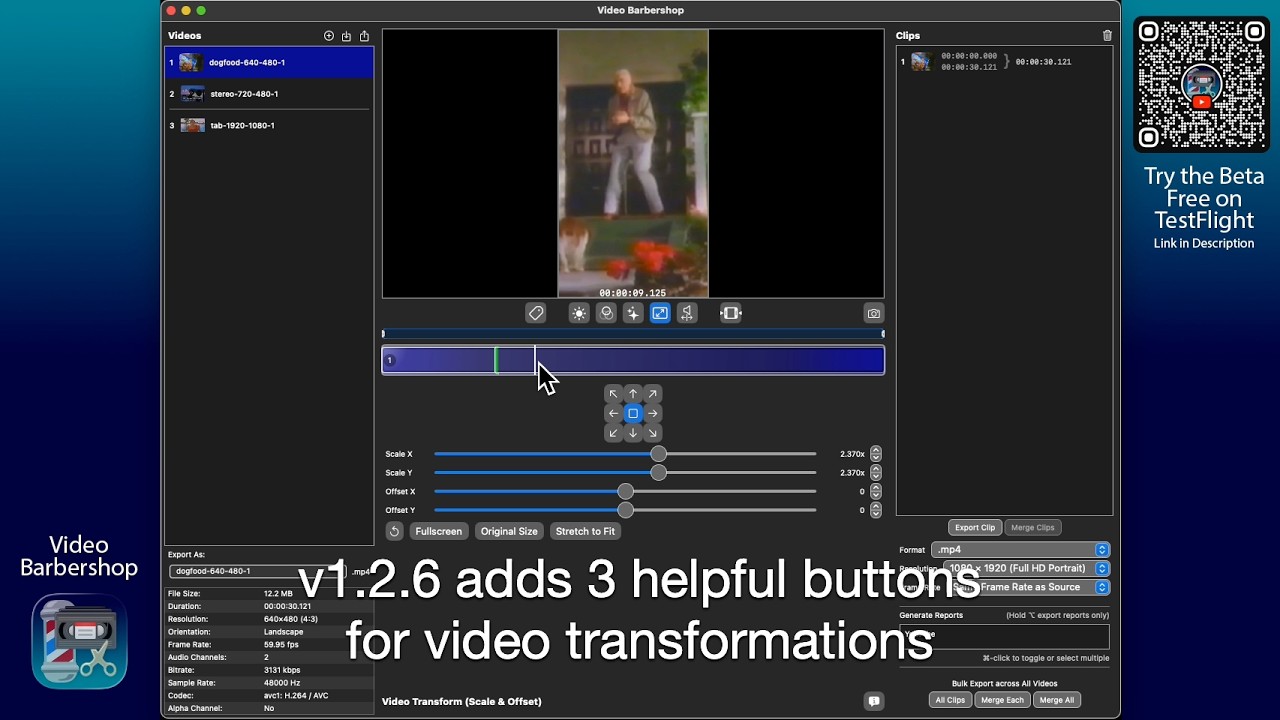 Video Transformation enhancements in v1.2.6