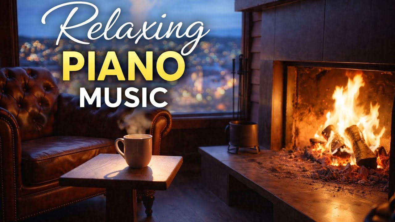 Relaxing Piano Music٬ Fireplace|Stress Relief & Deep Focus|موسیقی پیانو , شومینه |ارامش ٫تمرکز عمیق