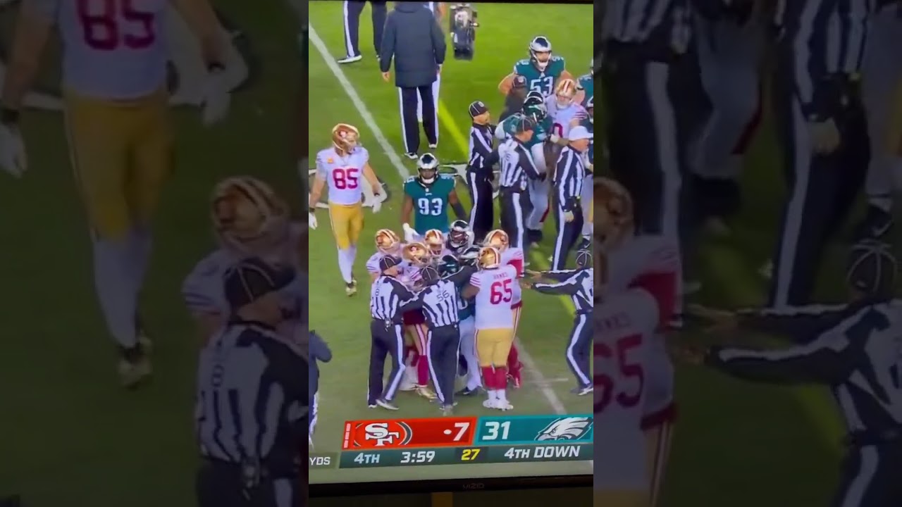 Fight at the 49ers vs eagles game