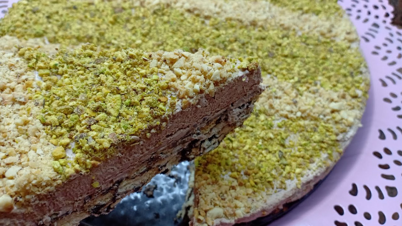 أسهل وألذ كيكة بسكوت بارده بدون فرن(ليزي كيك)Lazy Cake|هبه طاهر  Heba Taher