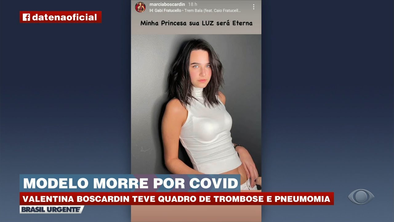 MODELO DE 18 ANOS MORRE DE COVID-19