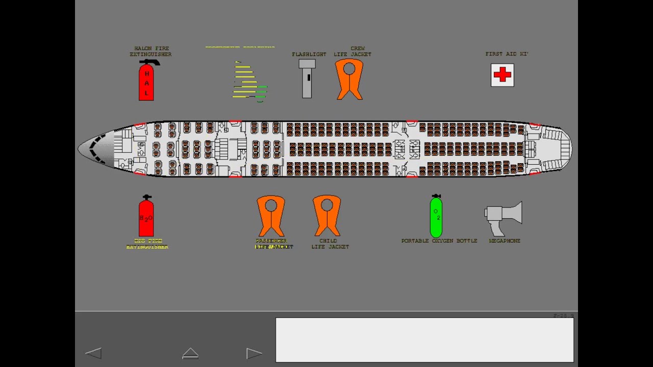 Boeing 777 Cbt #3  Oxygen And Emergency Equipment