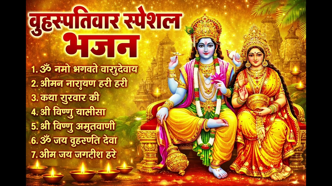 गुरुवार स्पेशल भजन | Om Namo Bhagavate Vasudevaya | Shri Vishnu Bhajan | Lakshmi Narayan Bhakti Song