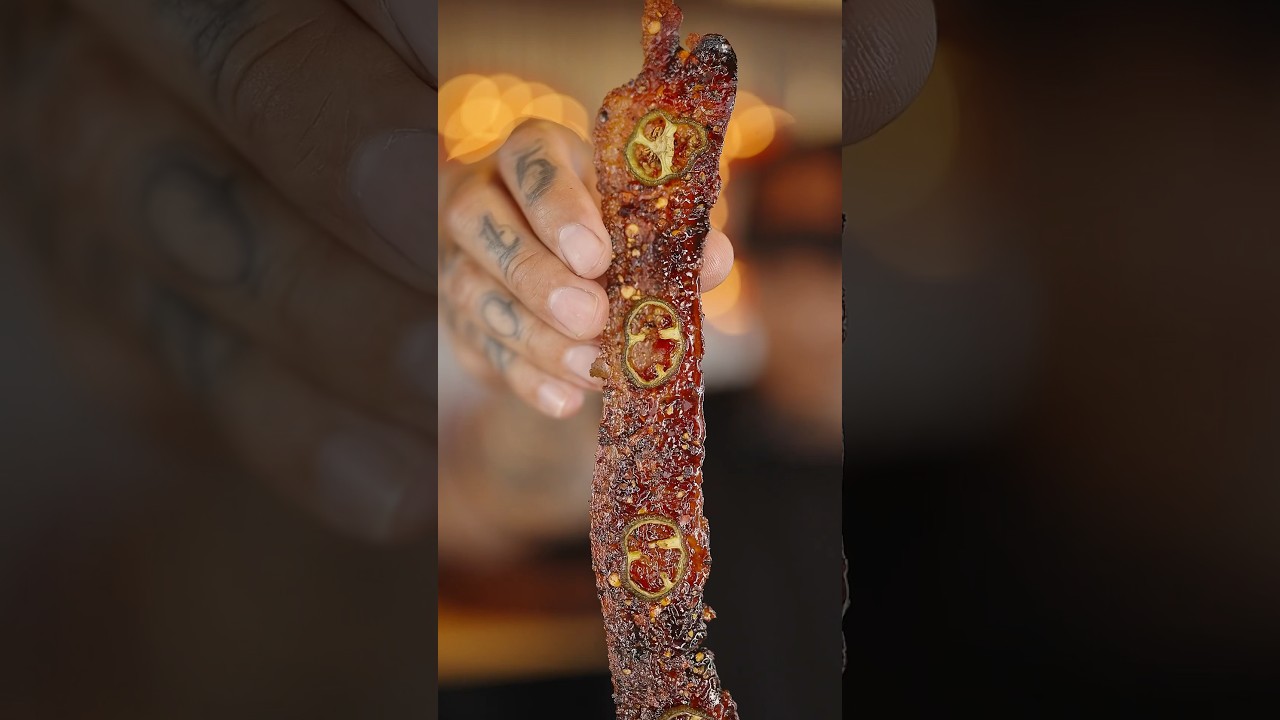 Spicy Candied Bacon is the Super Easy Appetizer you need to make!! #candybacon #bacon #tftibbq