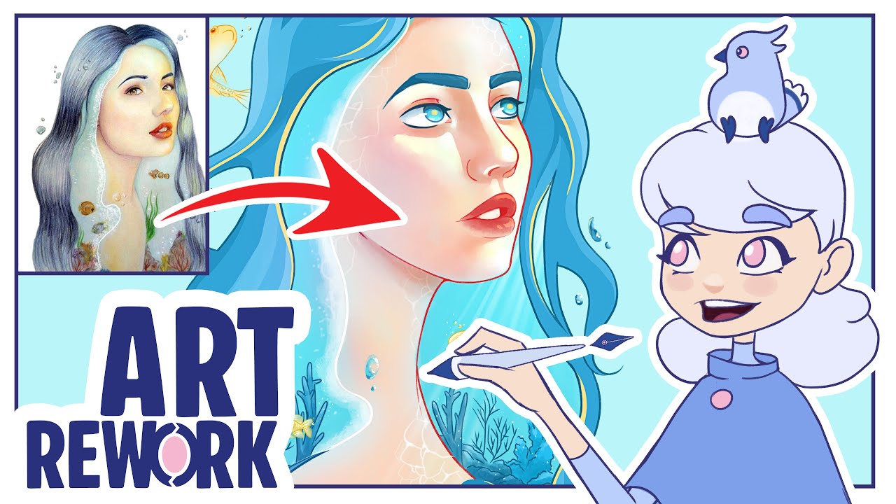 Redrawing My 5-Year-Old Artwork (Major Glow-Up)