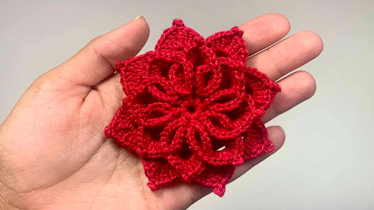 Como Fazer uma Linda Flor de Crochê Passo a Passo 🌸