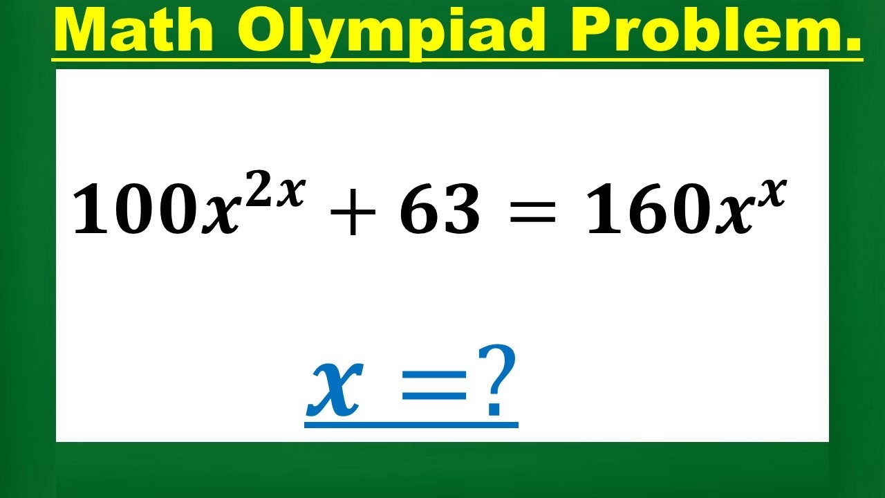 Математическая олимпиада 100x²x + 63 = 160xx | Решите уравнение 100x²x + 63 = 160xx относительно ...