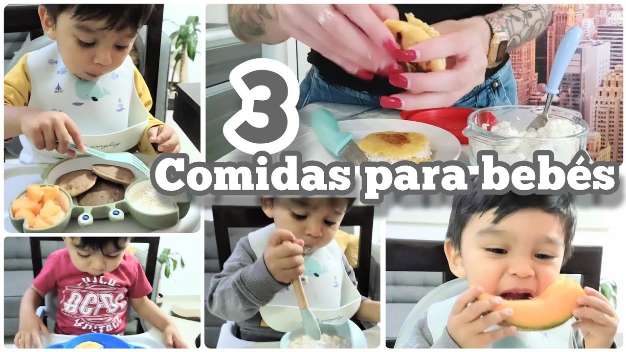 #BLW DESAYUNOS O CENAS PARA BEBÉS Y NIÑOS 👶🏻 RECETAS PARA BEBÉS SALUDABLES 🥣 3 IDEAS RÁPIDAS