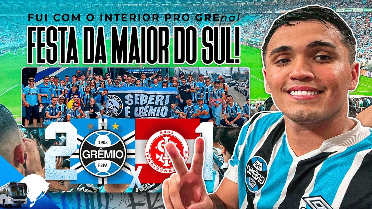 GRÊMIO 2x1 Inter - FUI COM O INTERIOR PRO GREnal! FESTA DA MAIOR TORCIDA DO SUL!