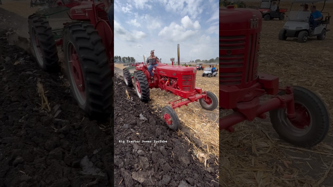 Tandem FARMALL Tractor Plowing 