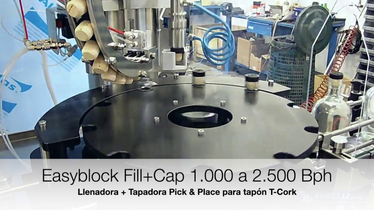 Monobloque Llenado+Tapado Pick & Placer para Tapas T-Cork. 1.000 - 2.500 Bph