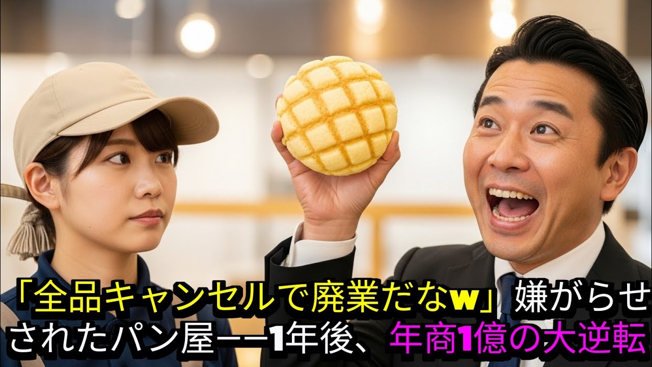 元エリート部下が独立継承した祖母のパン屋に嫌がらせする万年課長の元上司。「全品キャンセルで廃業だなw」→１年後、年商１億円で大ドンデン返しした結果w #感動する話　#スカッとする話