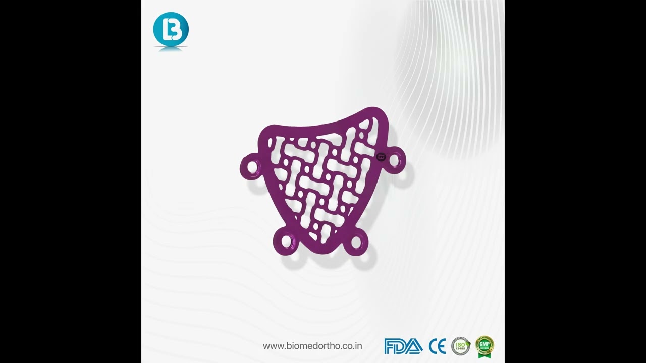 2.0 MM Mastoid Plate | Craniofacial Fixation Implant | Titanium Mastoid Plate | Biomedortho