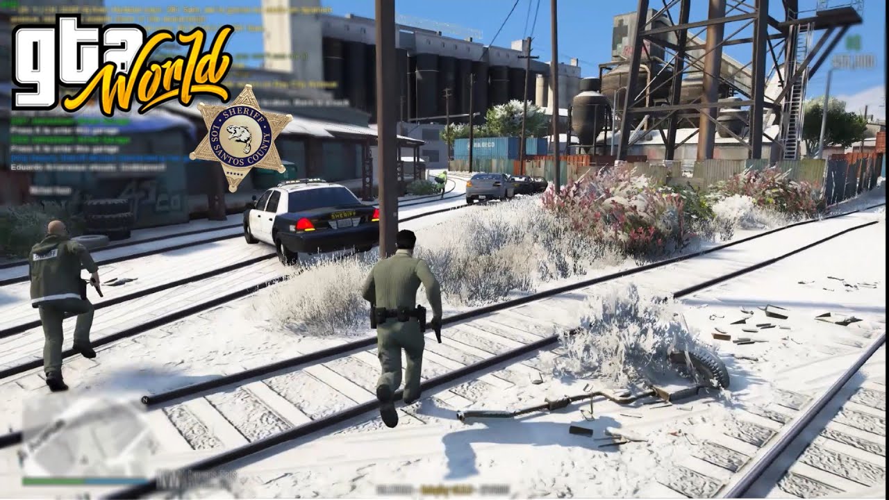 [GTAW] LSSD Deputy Eddie Arceneaux pursuit after a gang shootout in snowy south-central | GTA World
