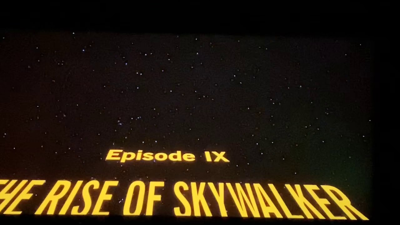 Last Opening Crawl for Rise of Skywalker