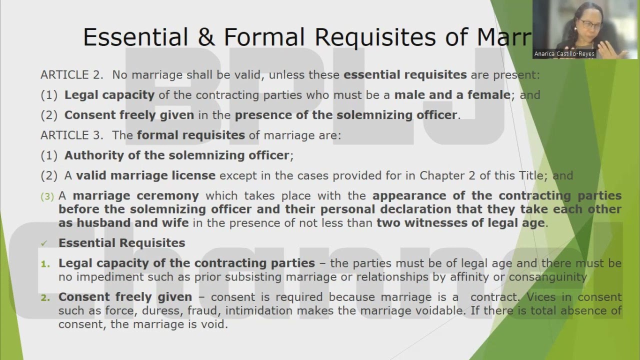 Family Code - Marriage