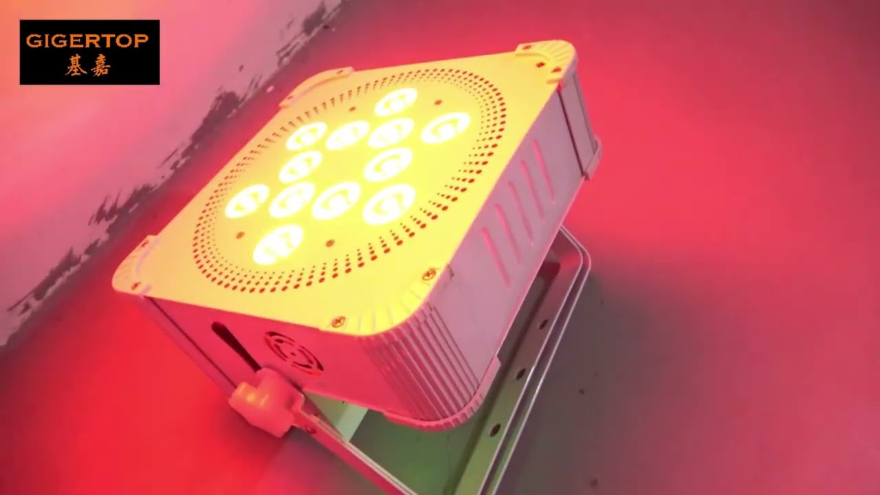 TIPTOP 12X18W Battery Wireless Led Par Light RGBWA UV 6IN1 Color LED Display 2.4G Remote DMX Control