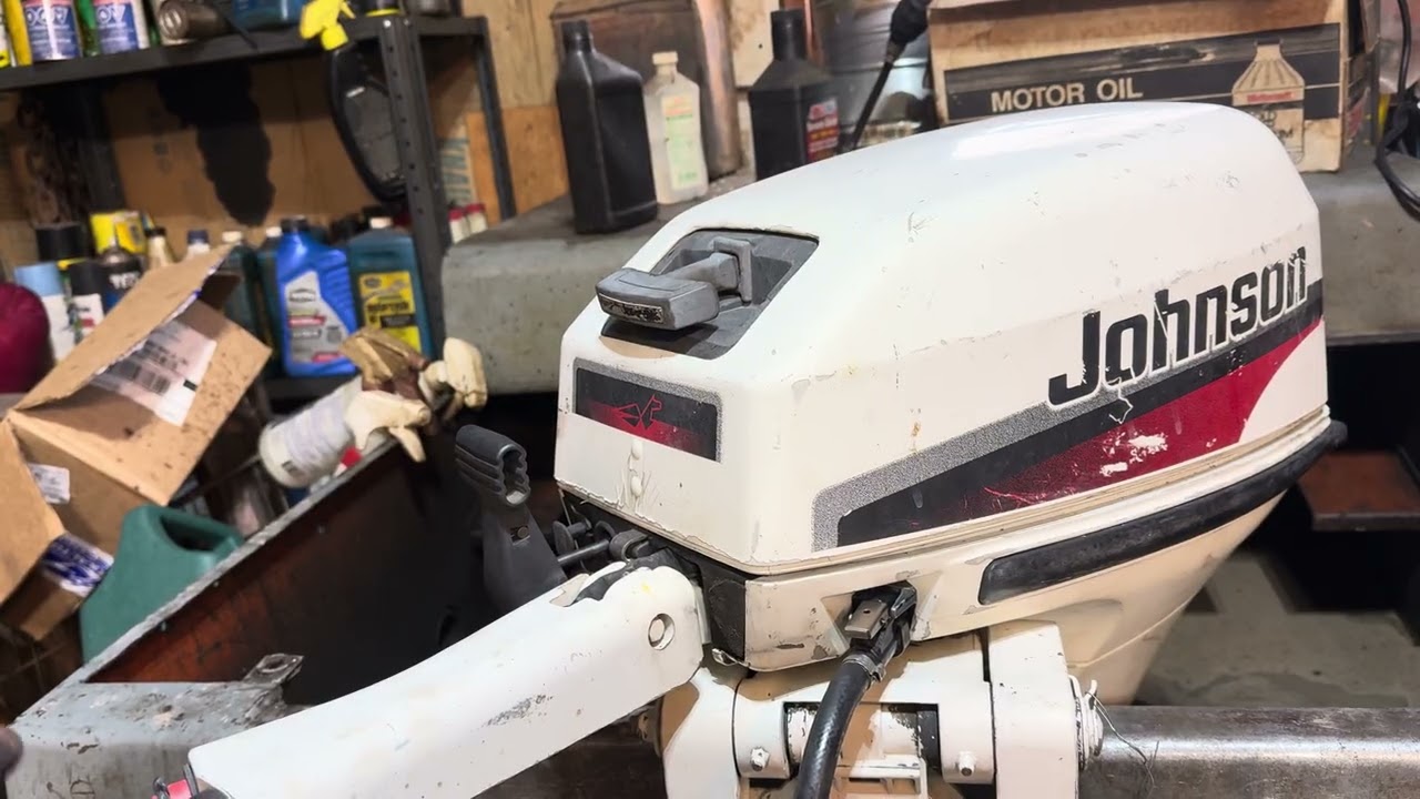 1998 Johnson 9.9hp outboard motor tank test 