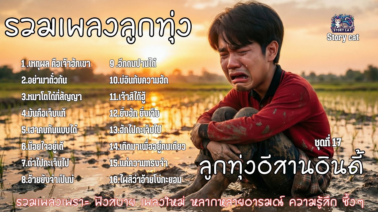 รวมเพลงลูกทุ่ง ลูกทุ่งอีสานอินดี้ เพลงอกหัก บอกเล่าอารมณ์ ชุดที่ 17 เหตุผล คือเจ้าบ่ฮัก : Story cat