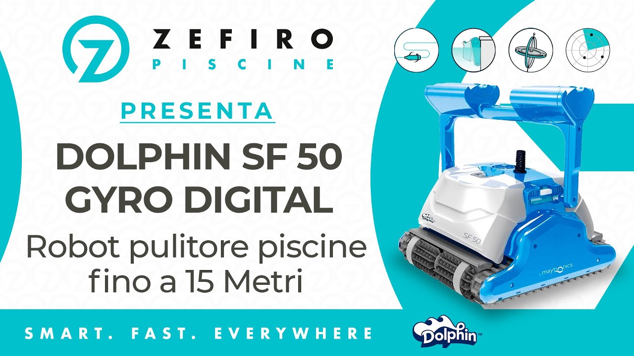 Maytronics Dolphin SF50 Gyro Digital - Robot pulitore elettrico per piscine | ZefiroPiscine
