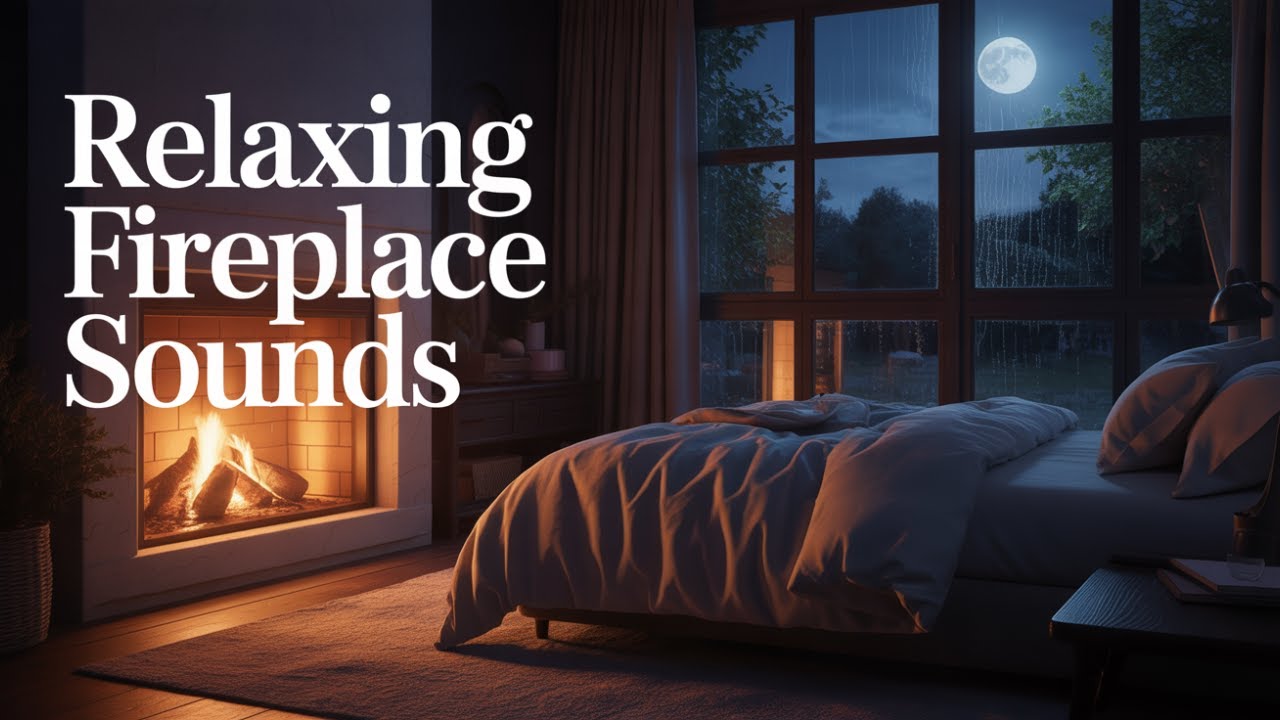Cozy Fireplace Night — Deep Sleep & Relaxing ASMR Sounds