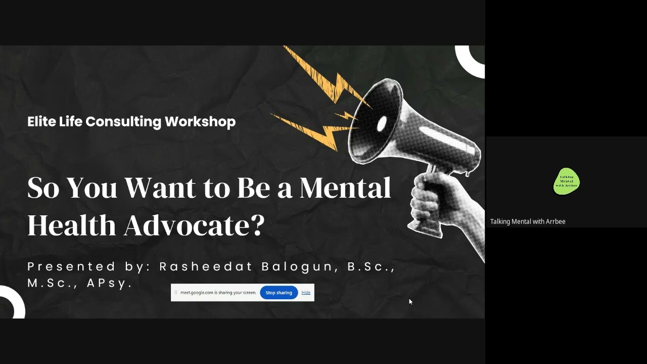 Mental Health Advocacy Programe. Week II