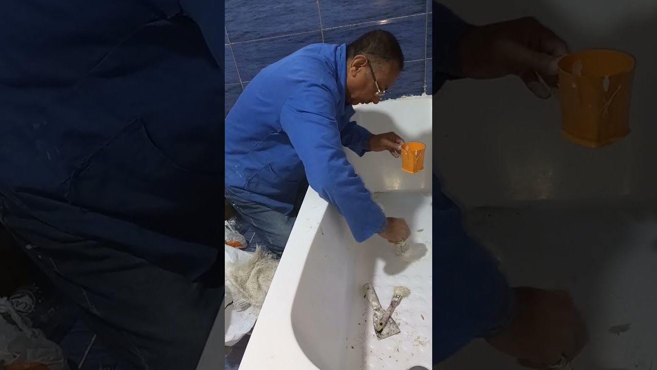 طريقة  إصلاح البانيو بالفايبر جلاس الشروخ والكسور ٠١١٥٠٤٨٩٦٨٢ ٠١٥٥٥٤٩٦٧٨٩ ،شغل القاهرة والجيزه