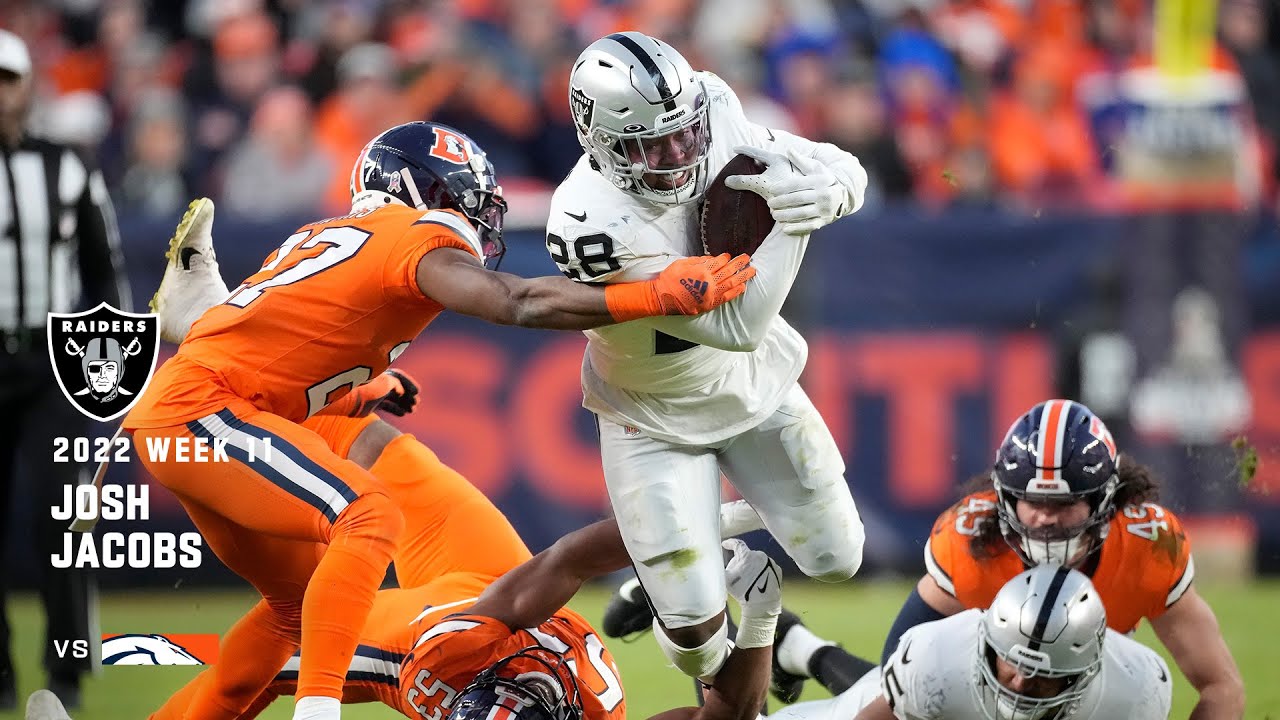 Josh Jacobs&rsquo; Best Plays From 160-Yard Game vs. Broncos | Week 11 | Raiders