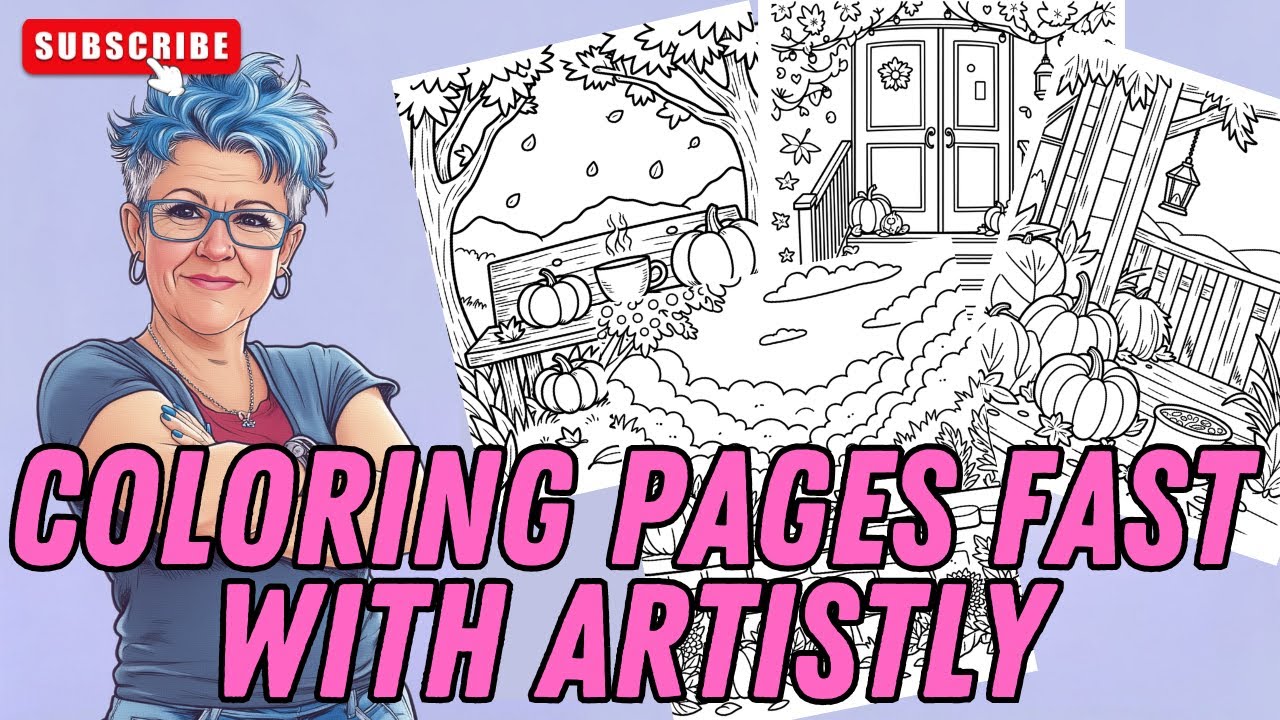 Create Coloring Book Pages FAST with Artistly + MyDesigns!