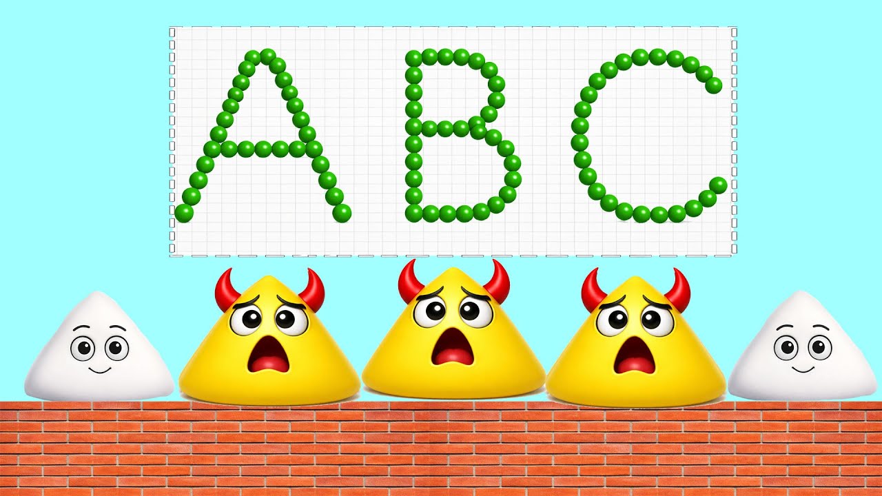 Нарисуйте ABCDEFGHIJKLMNOPQRSTUVWXYZ и разбейте злые треугольные яйца!