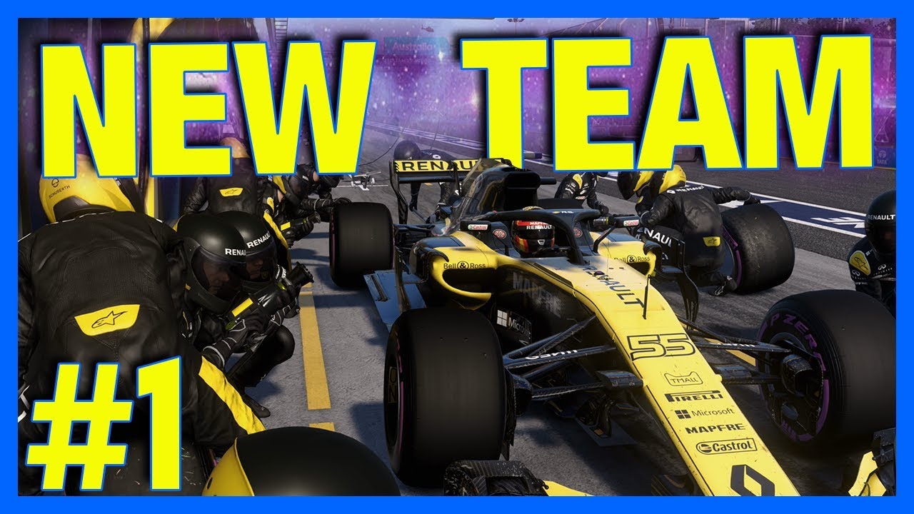 F1 2018 Career Mode : NEW TEAM!! (Part 1)
