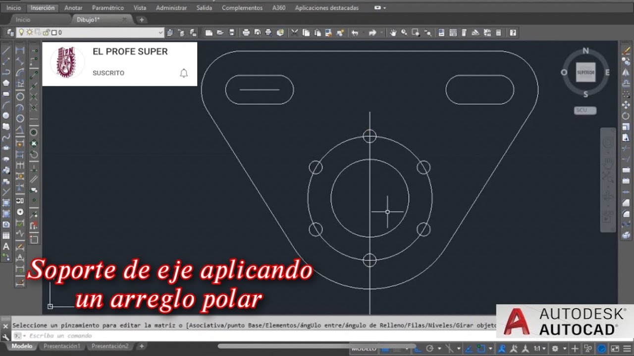 Soporte de eje aplicando un arreglo polar