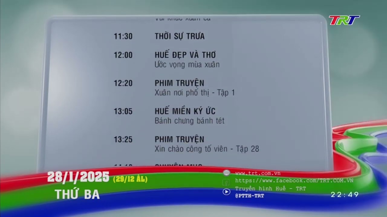HueTV Huế | GTCT Ng&agrave;y mai, Nghỉ s&oacute;ng (28/01/2025 - 29 Tết)