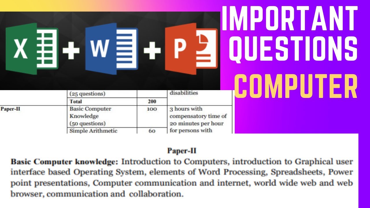 Important Computer MCQ for nssb,npsc,ssc..etc..