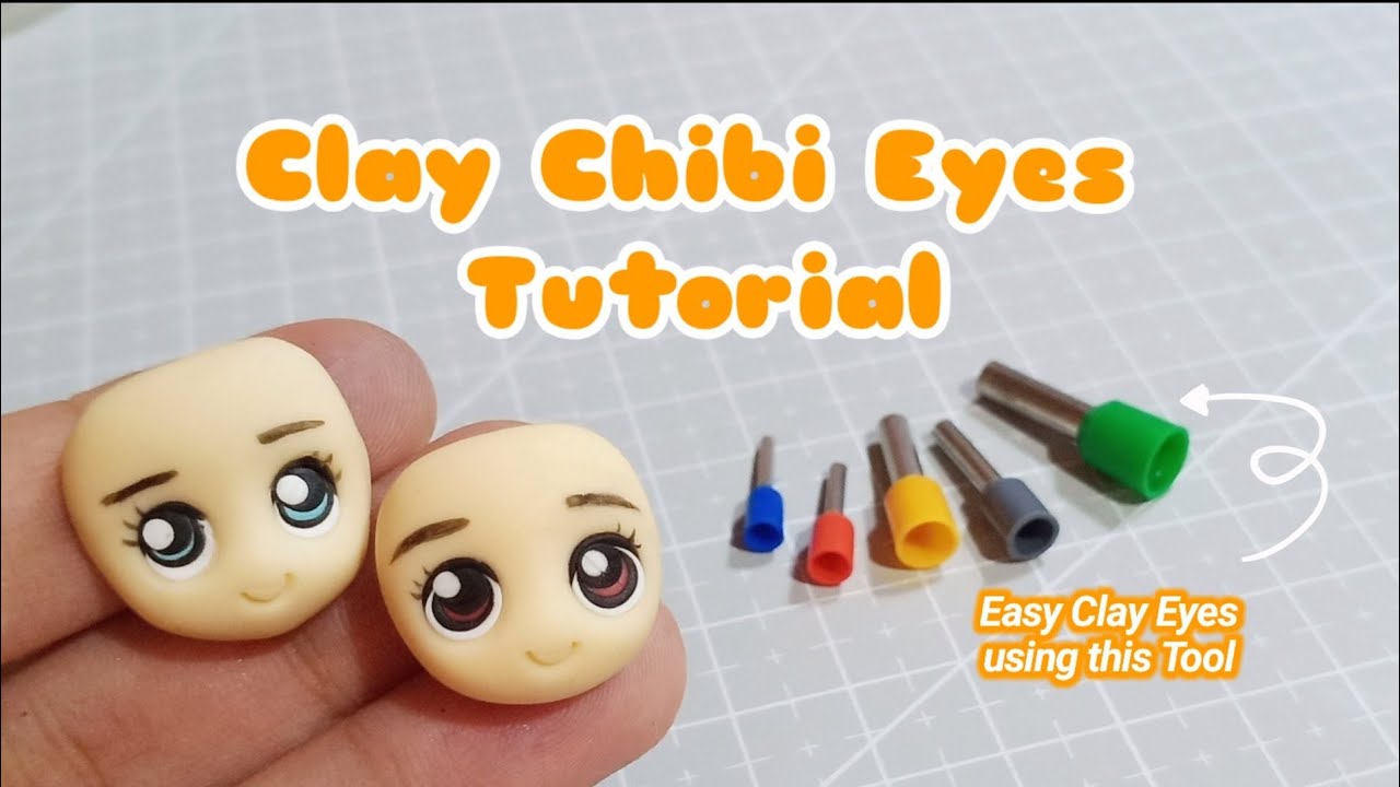 How to make clay Chibi Eyes | Air Dry Clay Tutorial