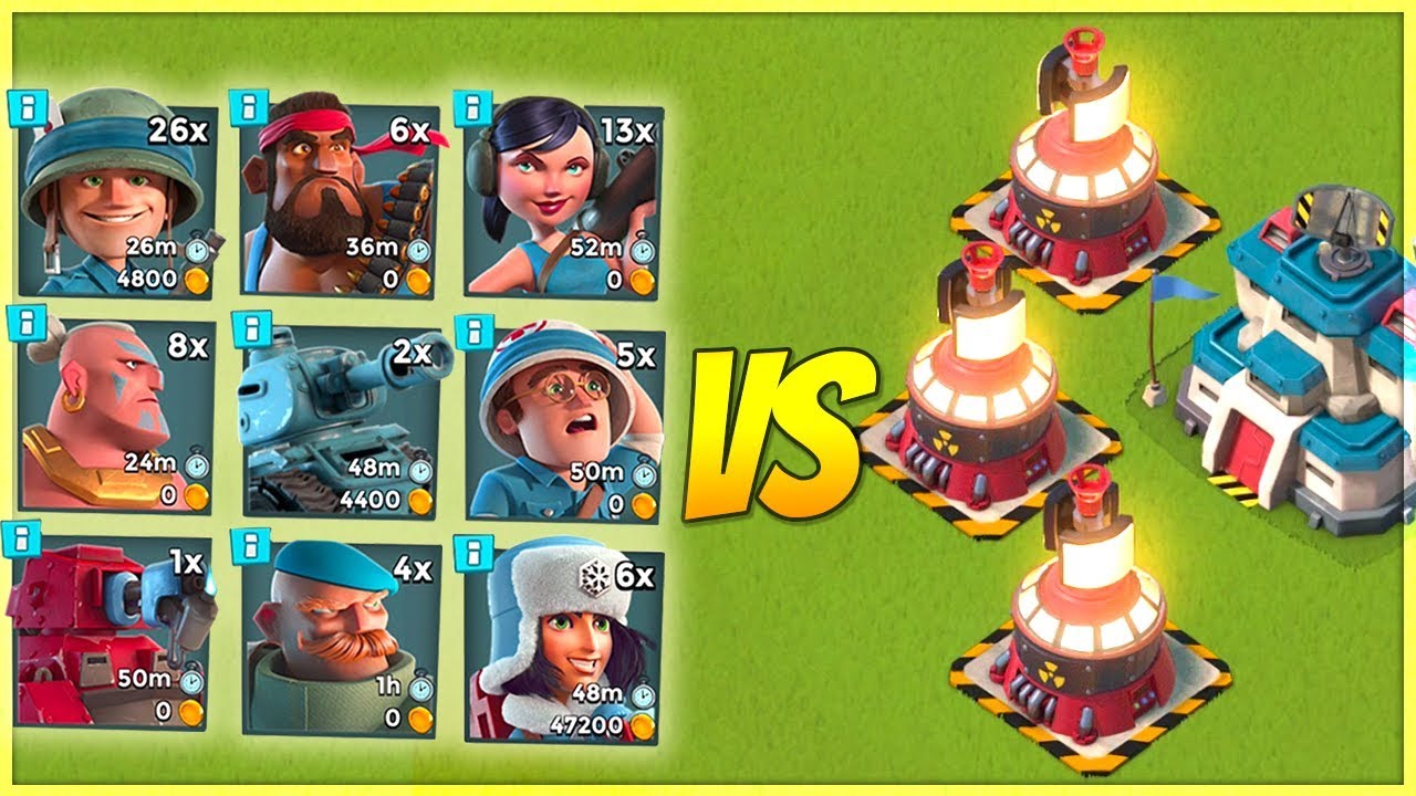 Boom Beach 3 MAX Microwavers vs EVERY SINGLE Troop! Insane Splash Damage!