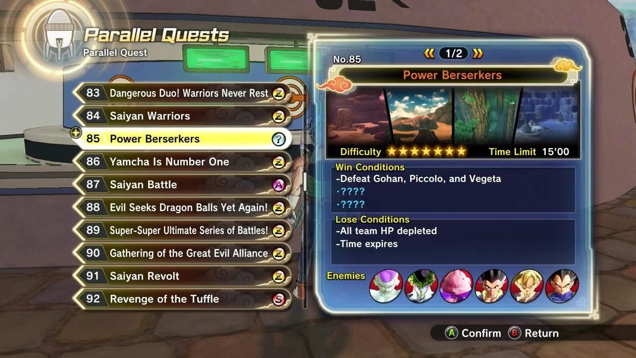 Dragon Ball Xenoverse 2 - Parallel Quest 85 - Power Berserkers + Ultimate Finish