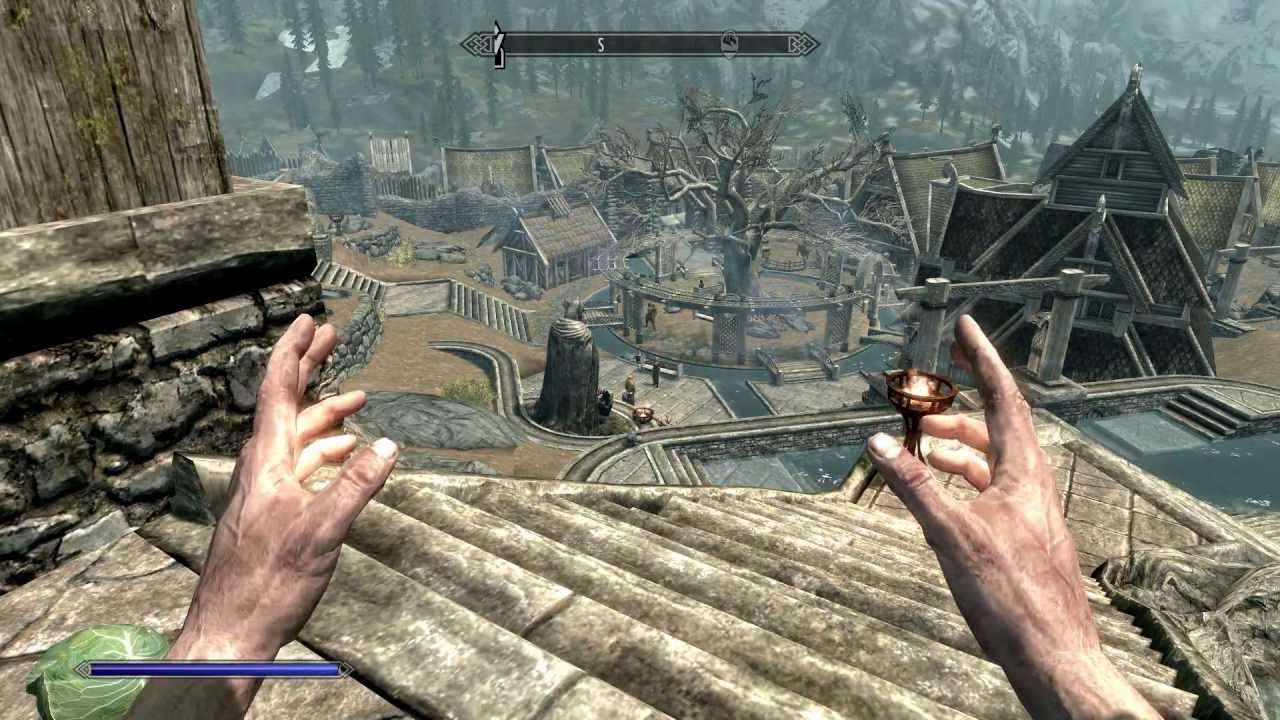 Skyrim: Cabbage Trick Shot