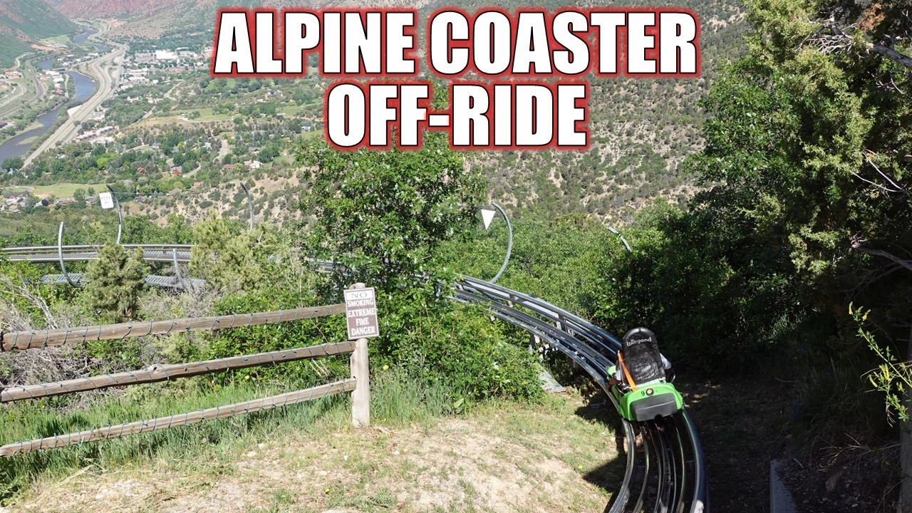 Alpine Coaster Off-Ride Footage (60FPS), Glenwood Caverns Wiegand Mountain Coaster | Non-Copyright