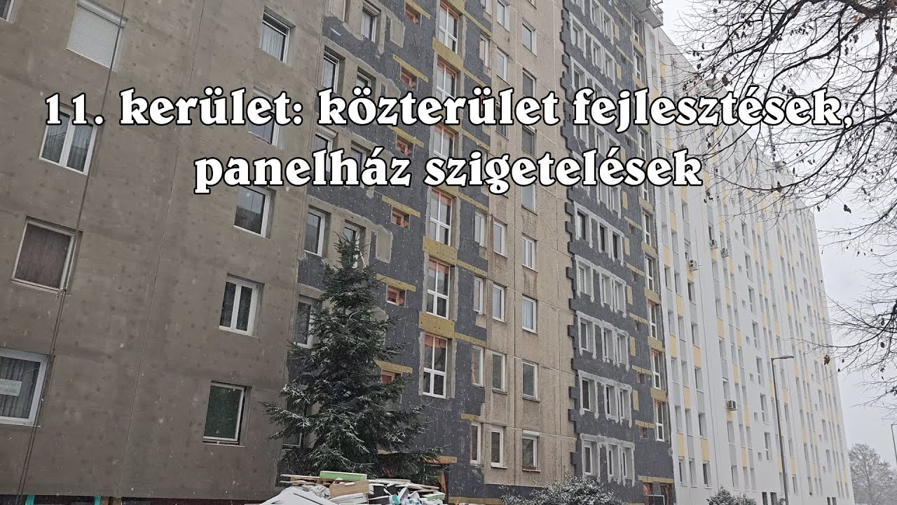 Újbuda közterület fejlesztések, Albertfalvi Termelői Piac felújítás, panelházak szigetelése