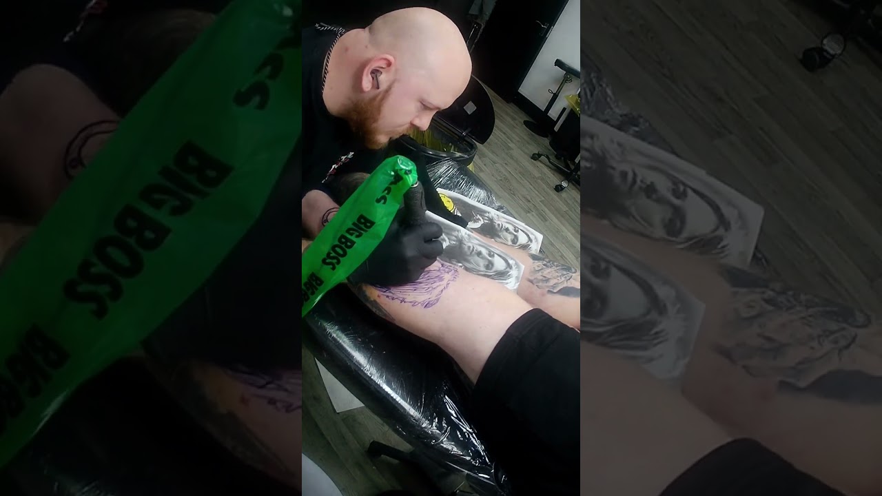 Kurt Cobain Portrait Tattoo | Nirvana Tribute in Black & Grey