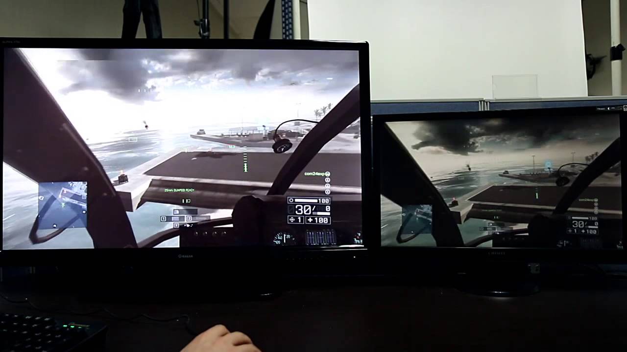 초대형 37형 모니터 레안텍 ALPHA 3700 vs 24형 일반 모니터 크기 비교영상