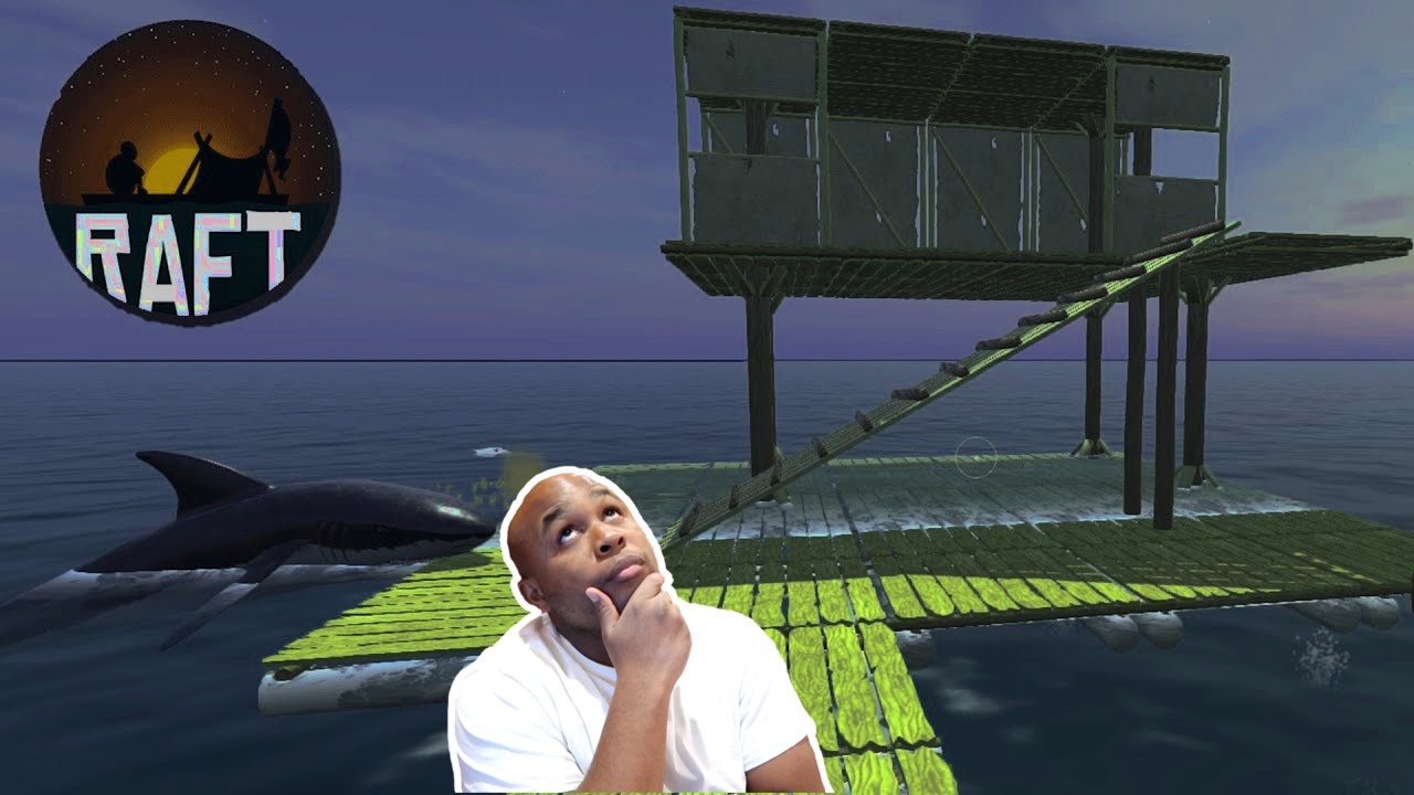 BUILDING MY DREAM HOUSE!..I HATE THIS SHARK!! - Raft Gameplay #2