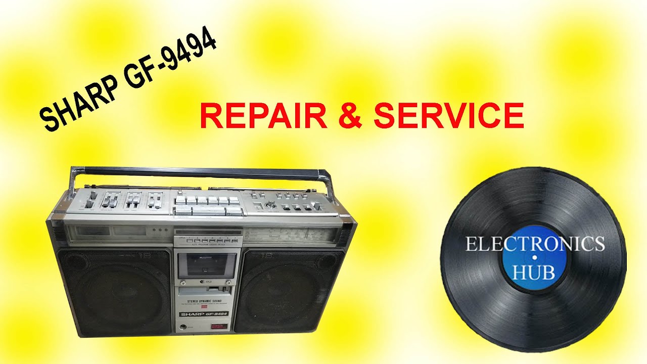 Very Rare Servicing Video || Vintage SHARP GF 9494 Boombox || Stereo Cassette Player ||