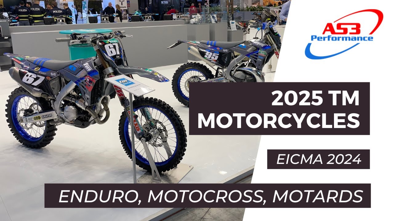 2025 TM Motorcycles full range on show at EICMA 2024 inc. Enduro, Motocross and Supermoto models