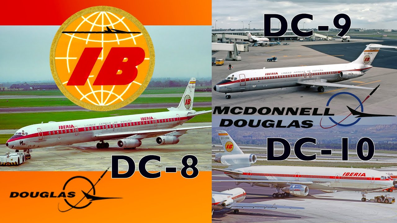 IBERIA DC-8 DC-9 DC-10 Librea 1967, 1977