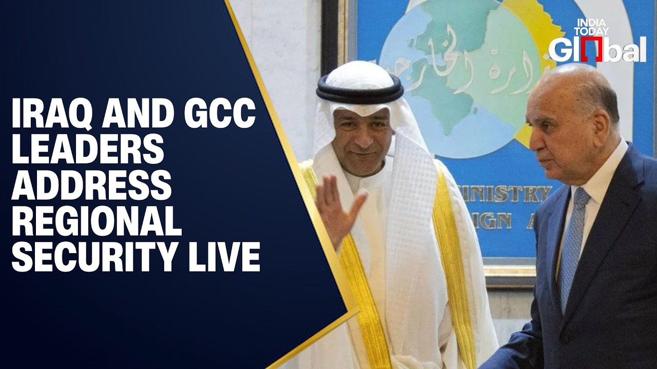 LIVE: Iraqi FM Fuad Hussein & GCC Chief Jasem Albudaiwi Hold Joint Press Conference